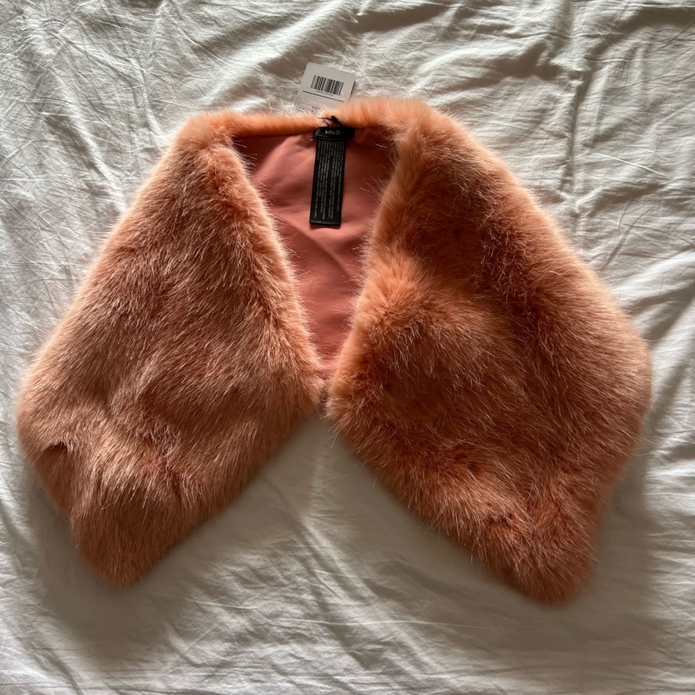 Mango Faux fur collar